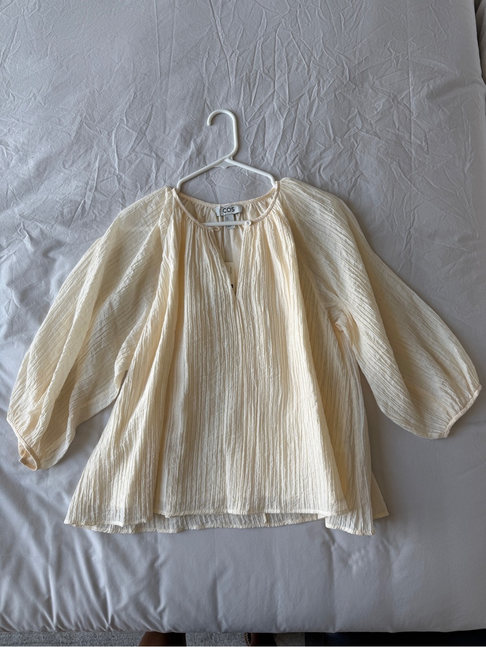 COS Cream Textured Peasant Blouse for Kids